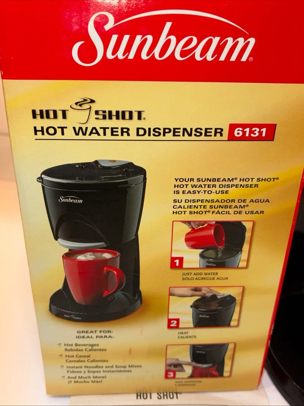 Sunbeam Black Single-Cup Hot Water Dispenser